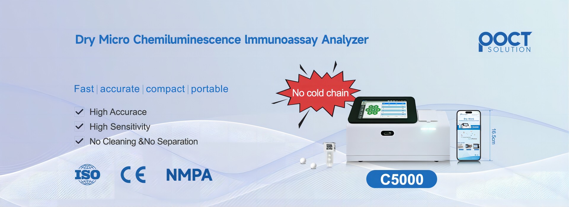 Fabricación china de analizador de inmunoensayo de quimioluminiscencia.